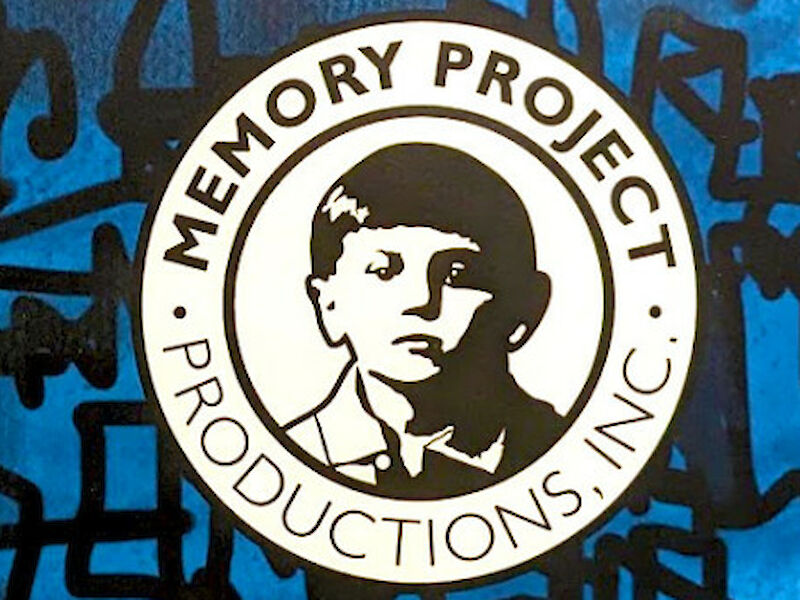 Large text that reads, Messages from Survivors, and a monochromatic image of a boy’s face encircled with the words, Memory Project Productions, Inc.